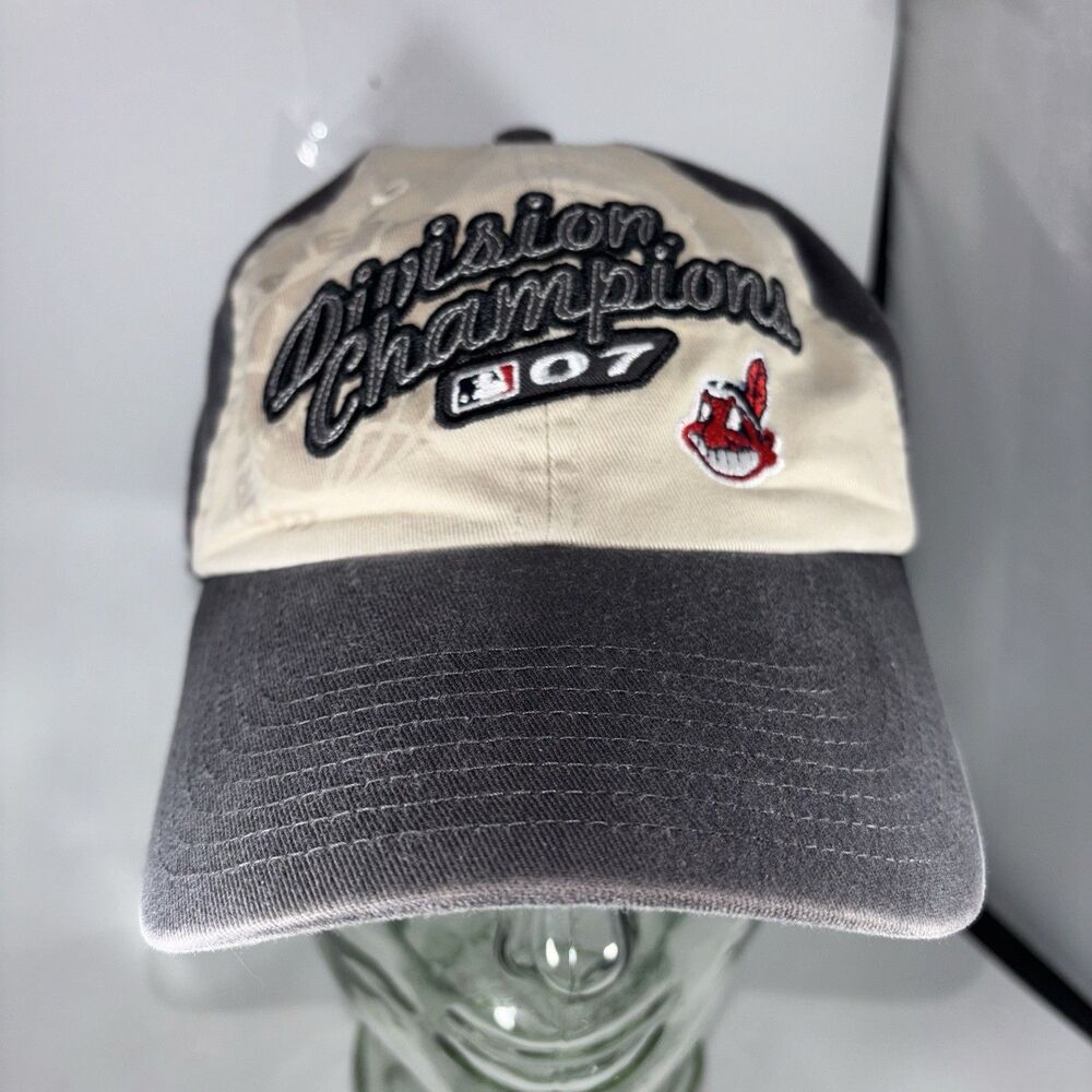2007 Cleveland Indians Strapback Baseball Division Chief Wahoo Hat Guardians